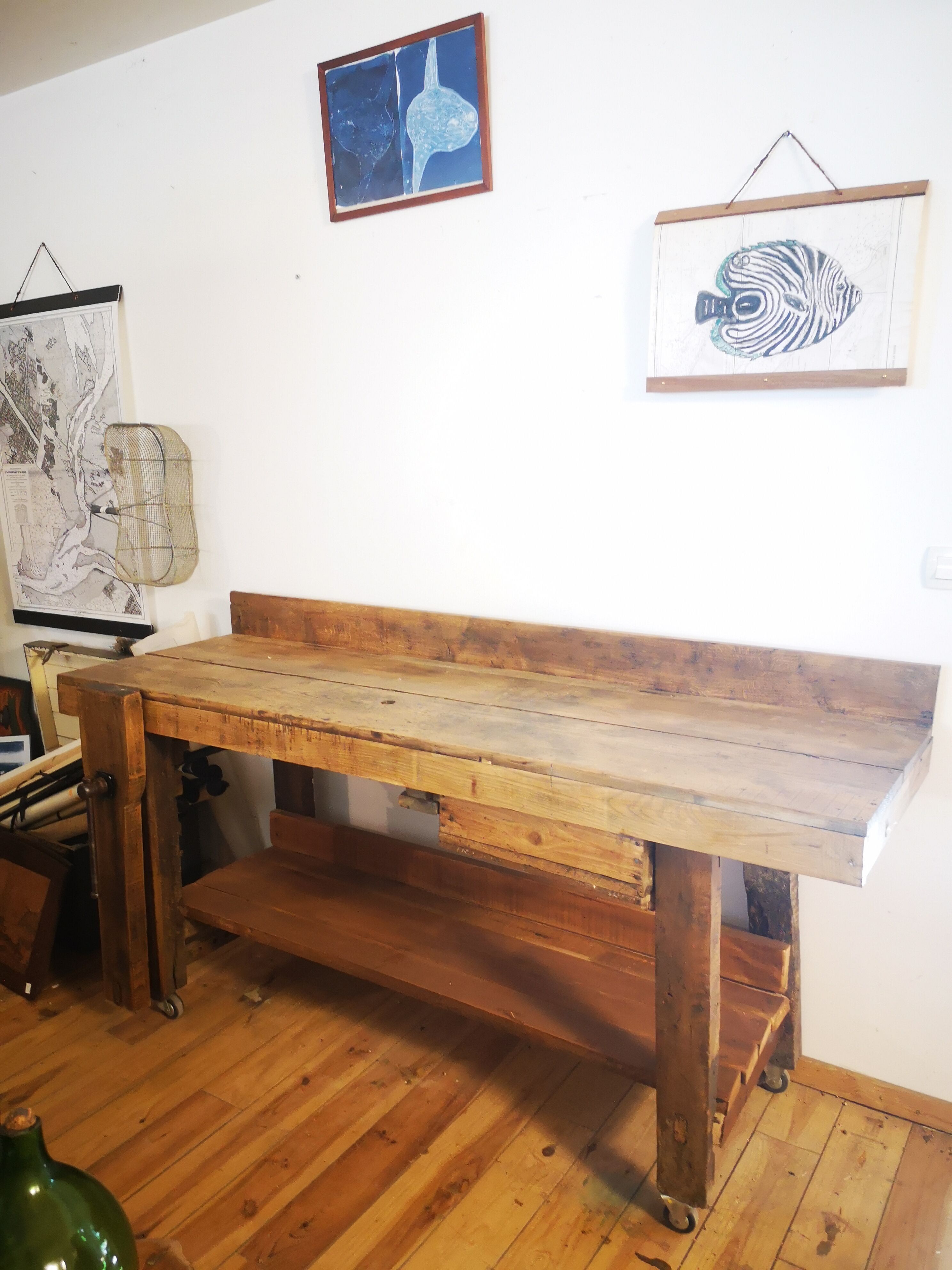 Restored carpenter workbench