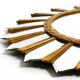 Large gilded Italian XXL Regency Sunburst Wall Mirror | diameter 93 cm