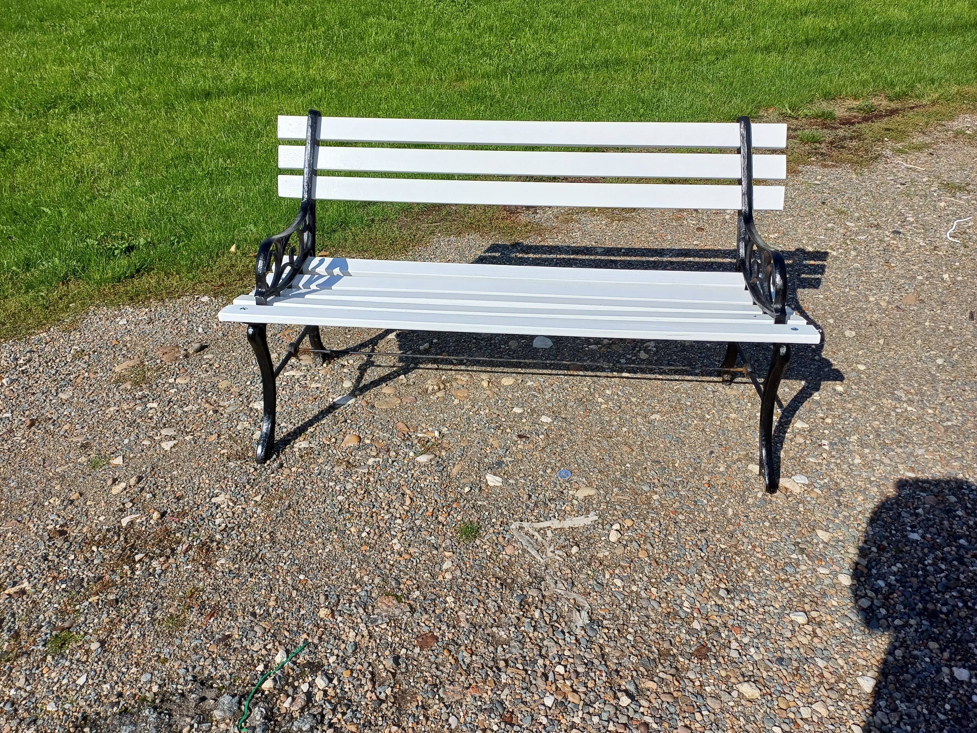 1900 Cast Iron and Wood Bench