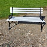 1900 Cast Iron and Wood Bench