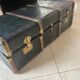 Old trunk in zinc/wood and brass