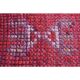 Vintage 1970s Turkish Oushak Handmade Pink Red Wool Wool Runner 89X265