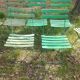 Sept chaises de jardin anciennes