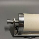 modernist nickel-plated metal wall light