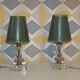 Pair of 50s table lamps in glass