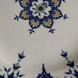 Old earthenware plate Sarreguemines model Cluny XIXth