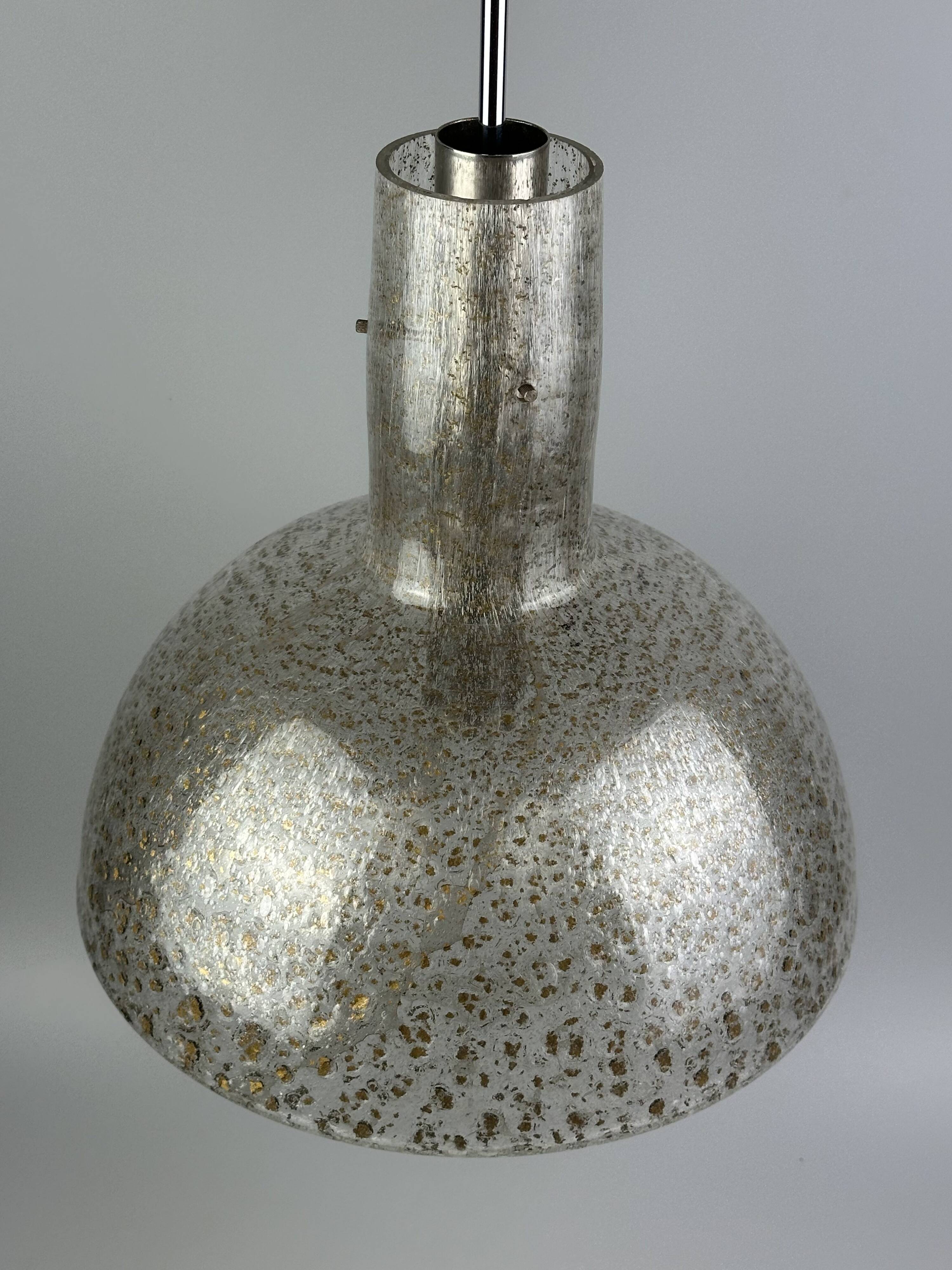 60s 70s ceiling lamp hanging lamp by Temde Leuchten glass space age design