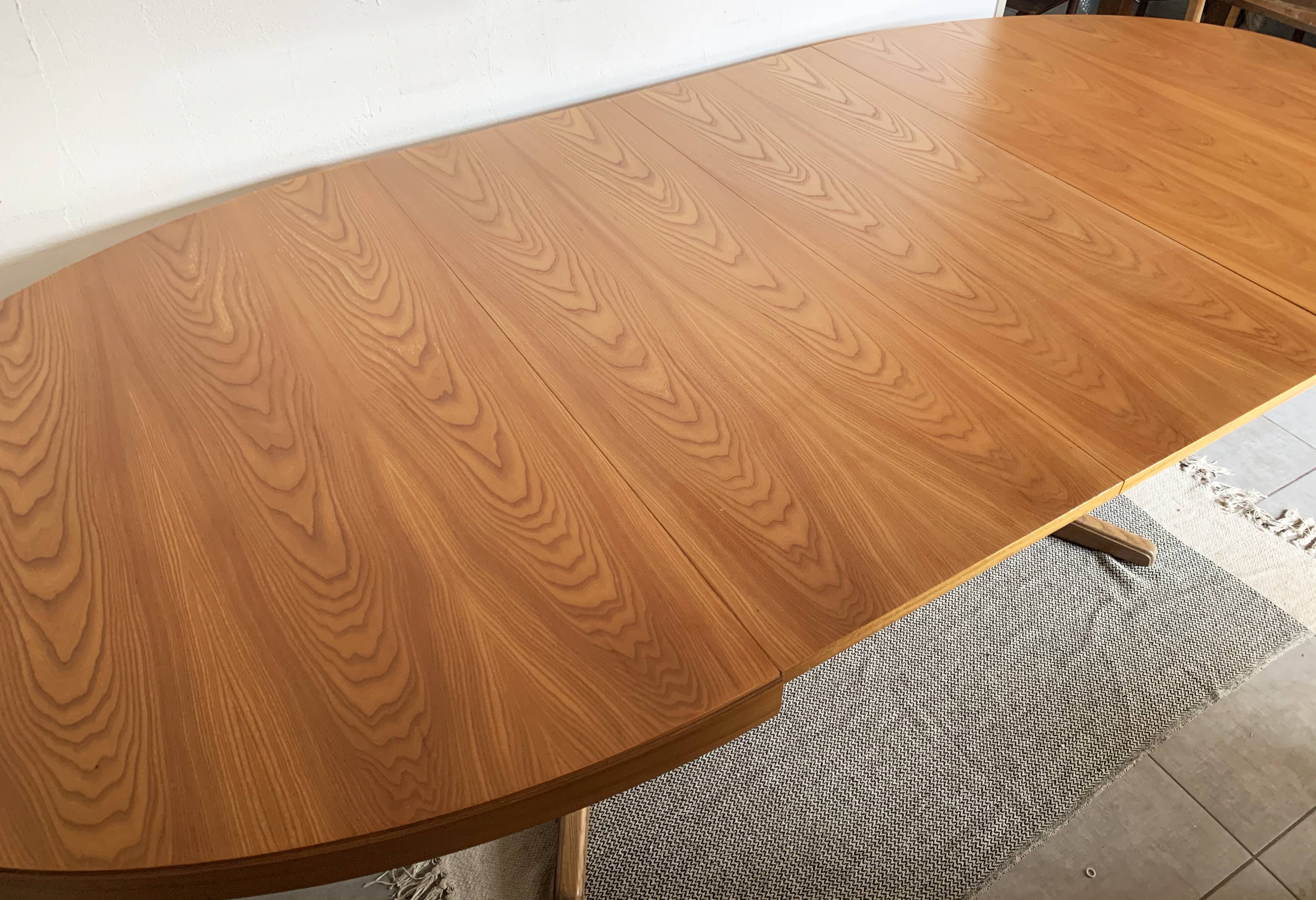 Baumann vintage 1970 oval table, stamped NF