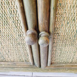 Bamboo shelf & green rattan