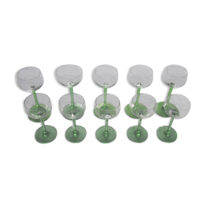 set de 10 anciens verres