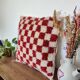 Berber Cushion Red Damier Beni Ouarain