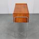 1960s Danish teak shelf cabinet with chrome plated legs