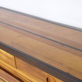 Handcrafted Solid Wood Sideboard in Wenge & Cherry, 1970 Vintage