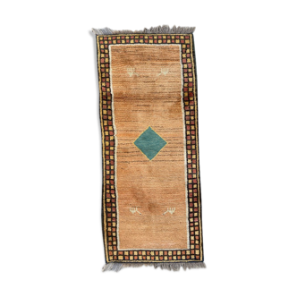 Vintage carpet Persian Gabbeh 84x194 cm