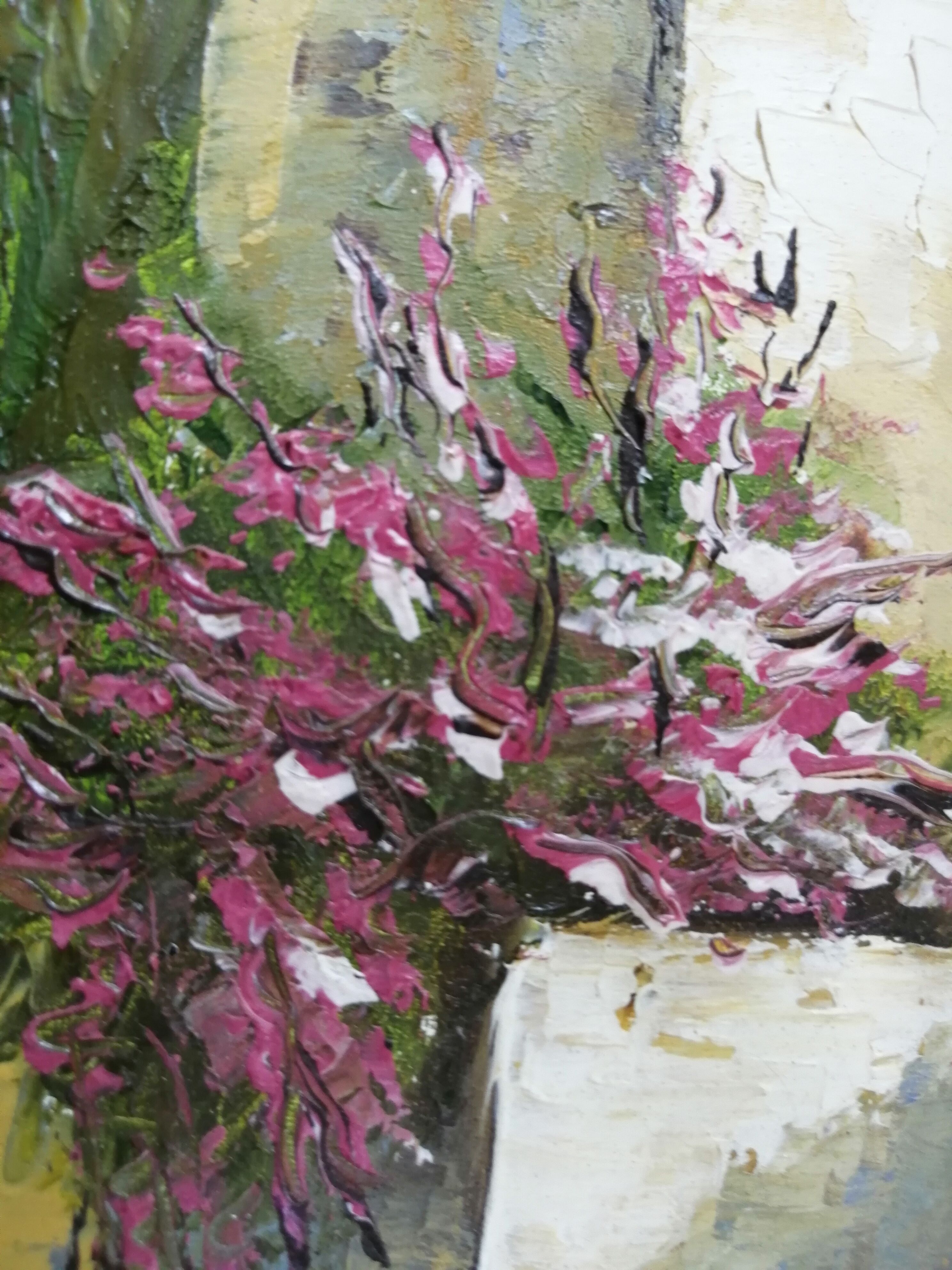 Huile sur toile mas provençal signé Danucho peintre varois