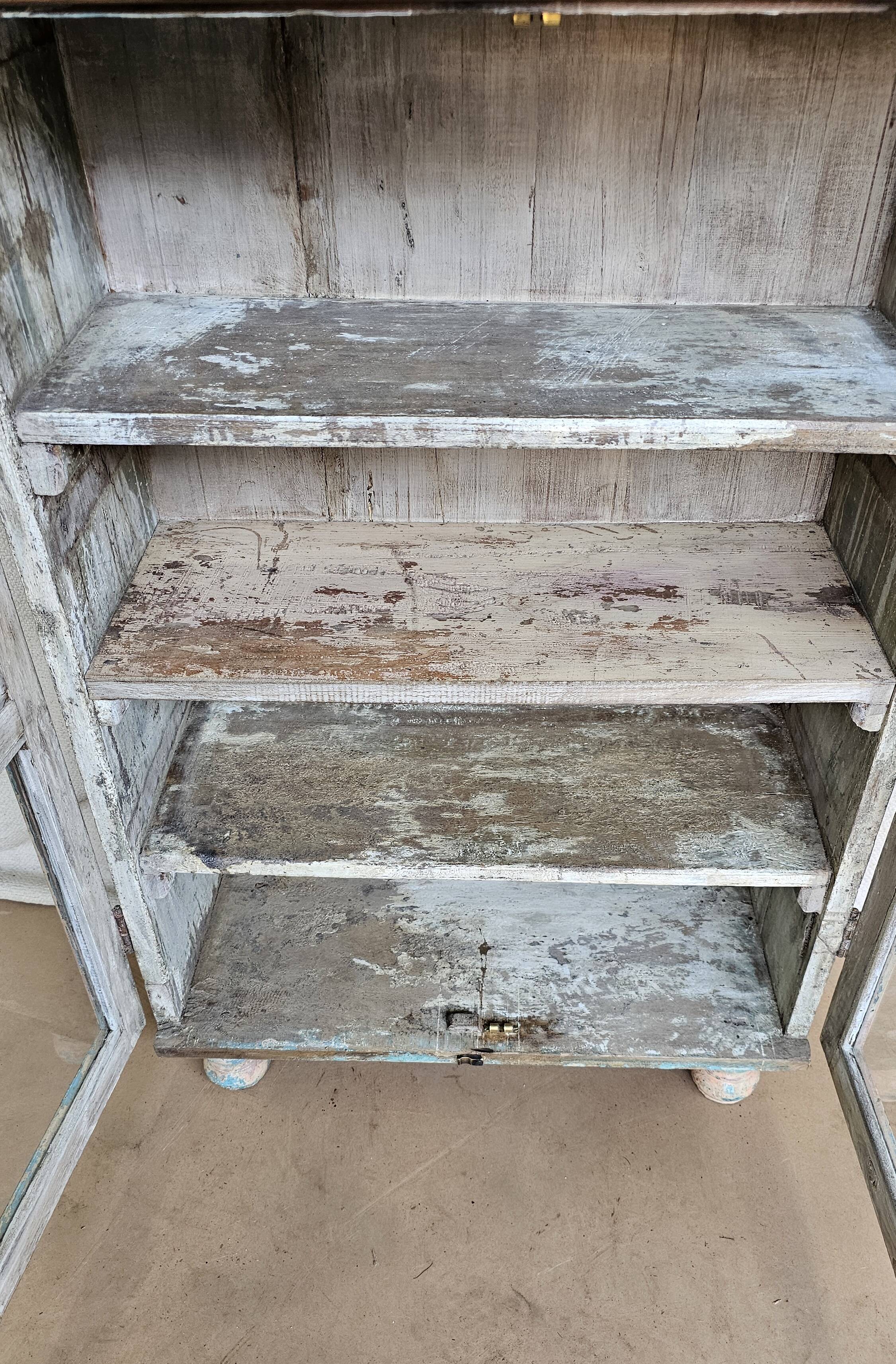 Old Burmese teak display case