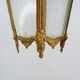Old lantern with 4 faces in glass, chandelier in gilded bronze and glass, year 60