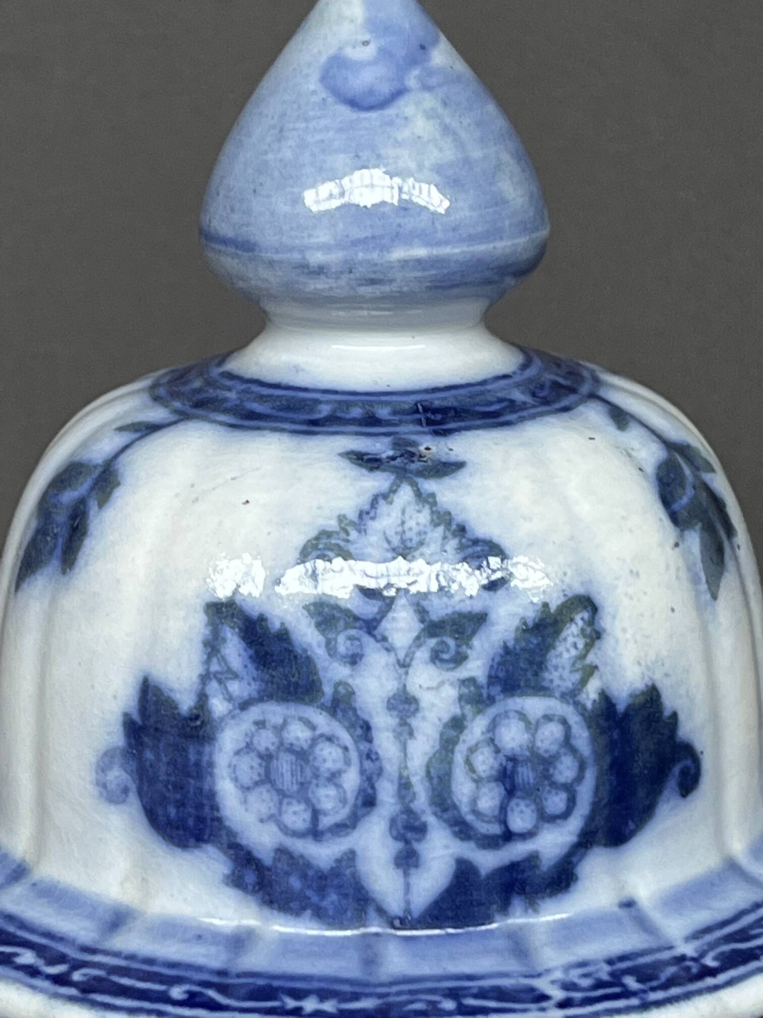Victorian vase with hand-painted cobalt.