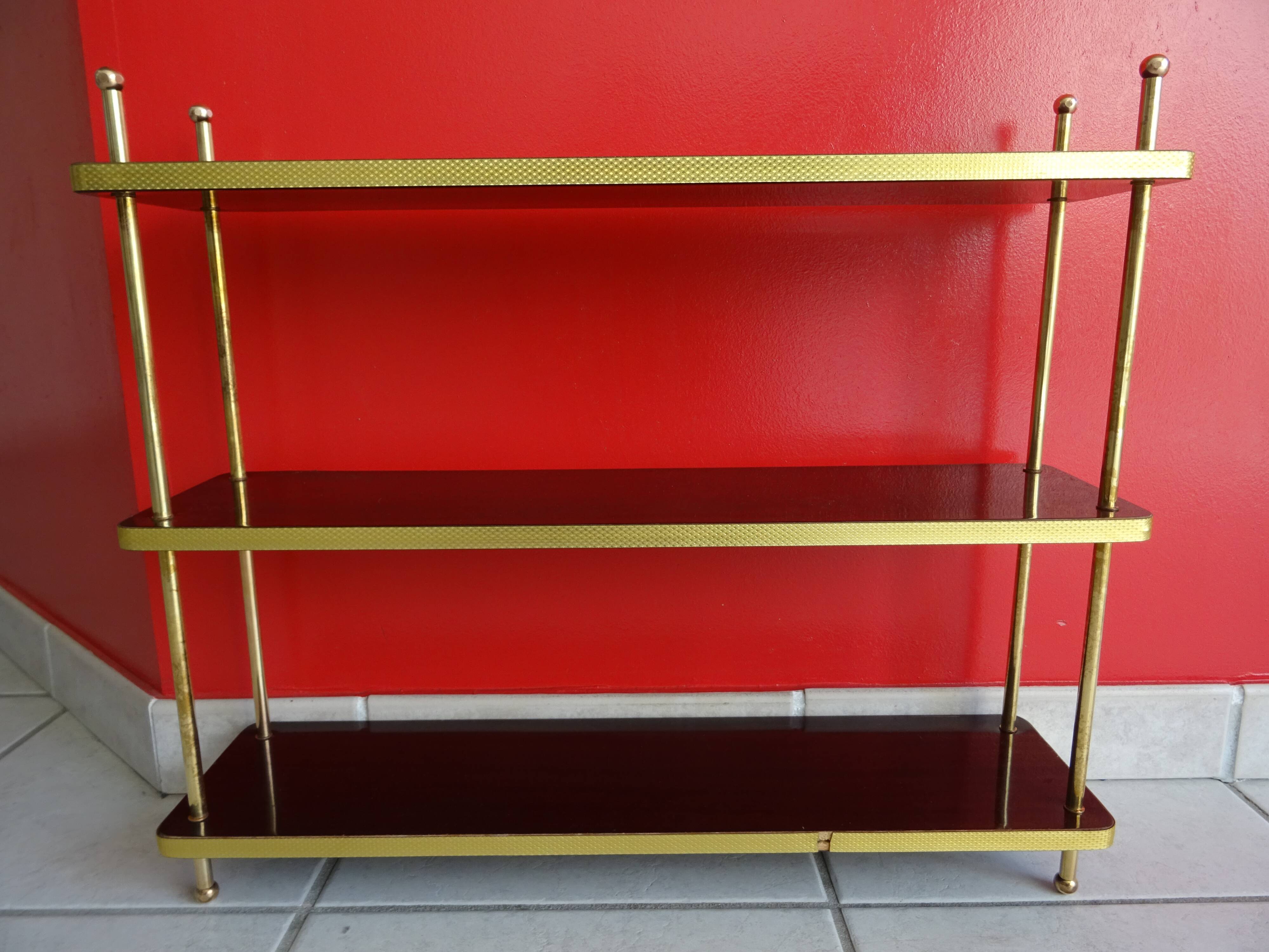 Vintage formica wall shelf 60s