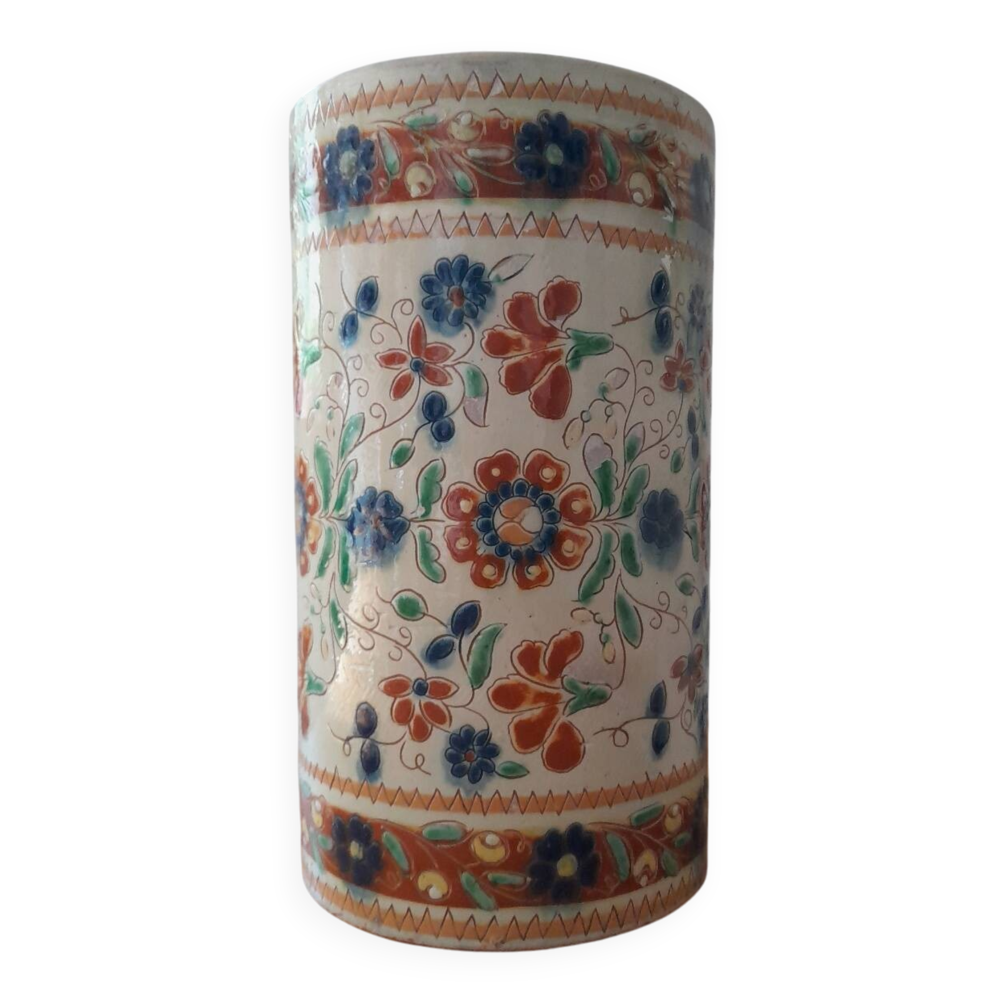 Antique cylindrical vase