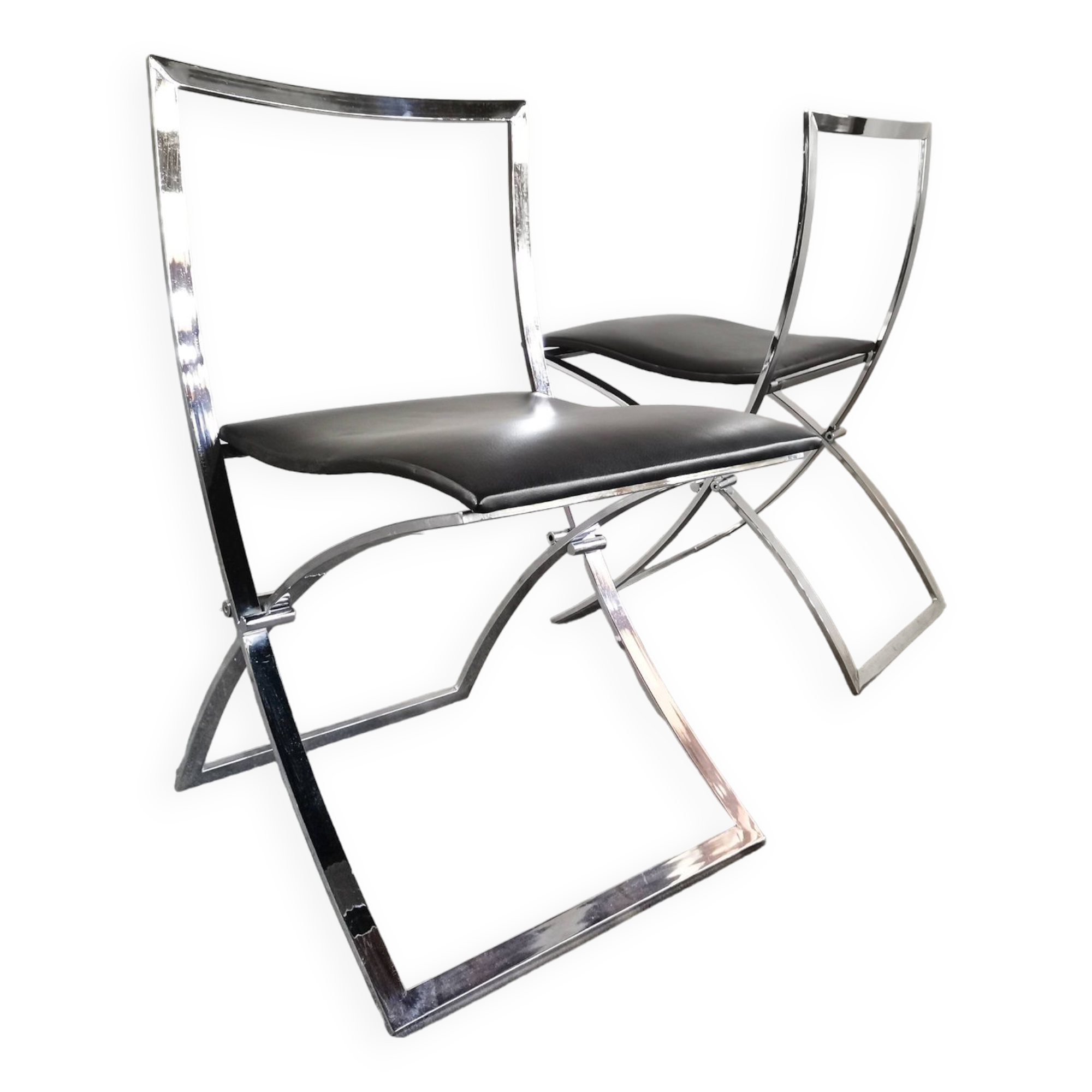 Marcello Cuneo, Model “Luisa”, 1970s Set of 2 Dining Chairs