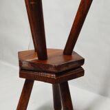 Pair tripods, wooden stools