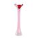 Pink vase, Murano glass, Italian design, 1970s, made in Italy