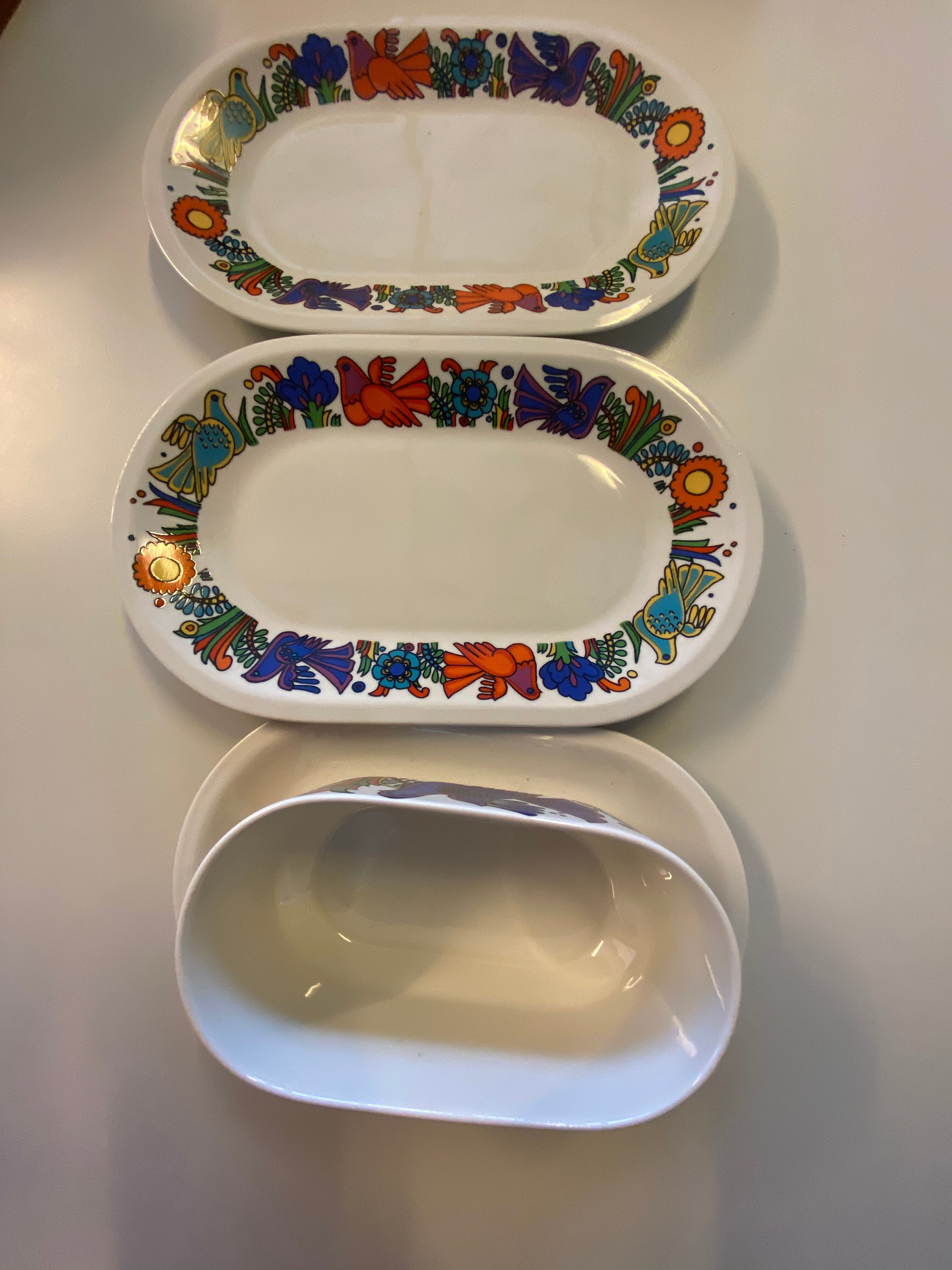 Deux petits plats et un saucier Villeroy Boch Acapulco