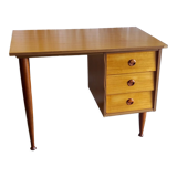 Scandinavian style desk in blond teak – 60s/70s