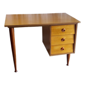 Bureau style scandinave en teck blond – années 60/70