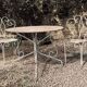Salon de jardin blanc en fer forgé 2 chaises de jardin +  1 table