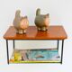 Vintage Floating Wall Shelf, Teak String Rack 60's Design