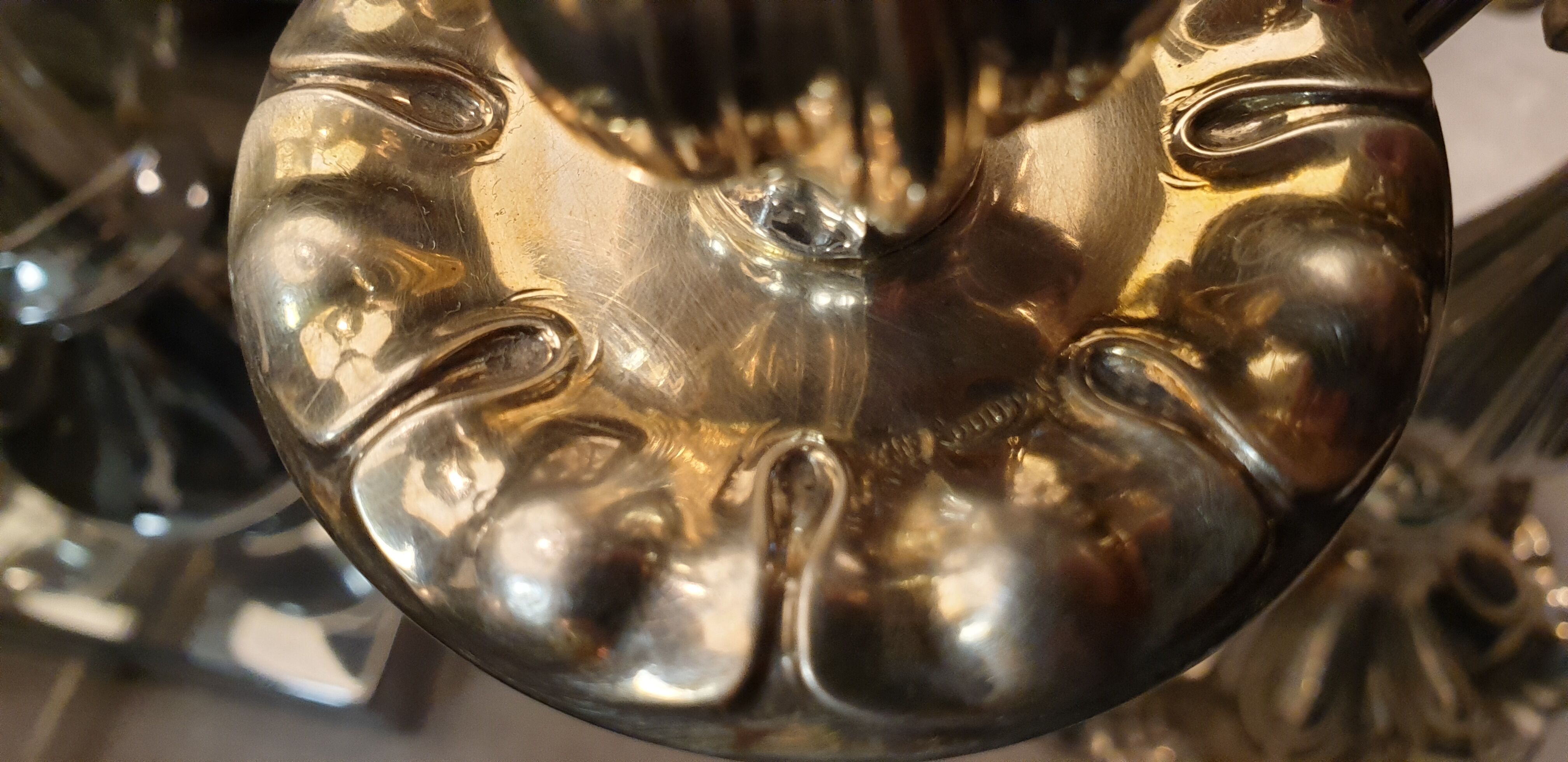 Pair of silver candlesticks 800