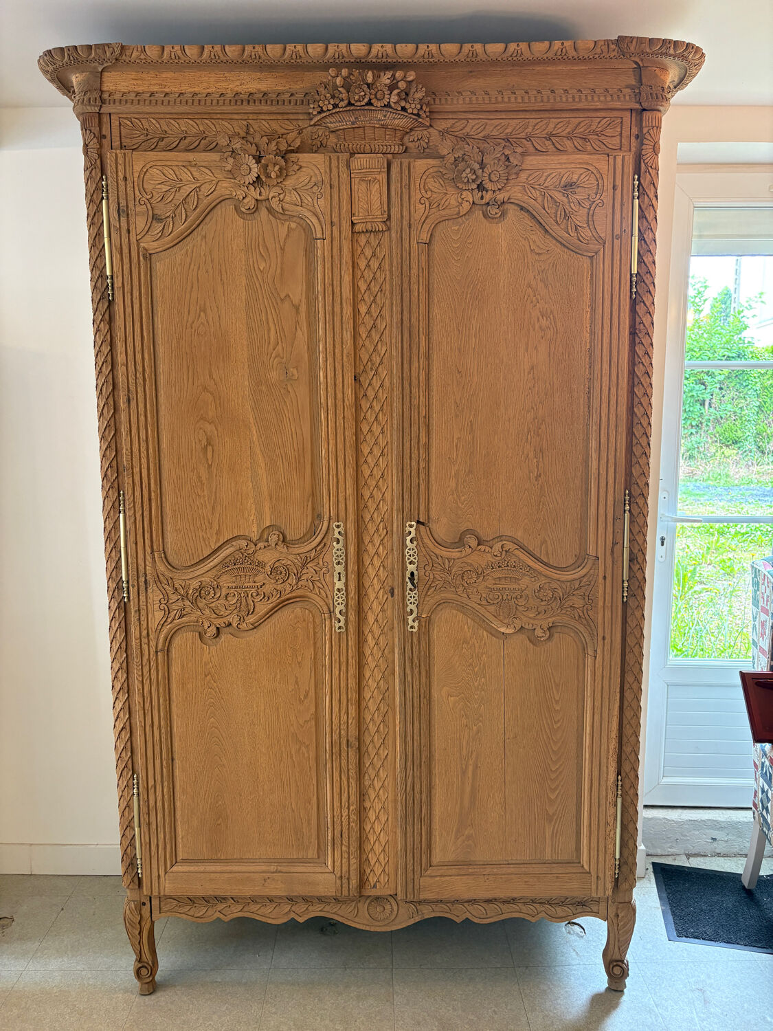 Norman oak cabinet with sandblasted finish