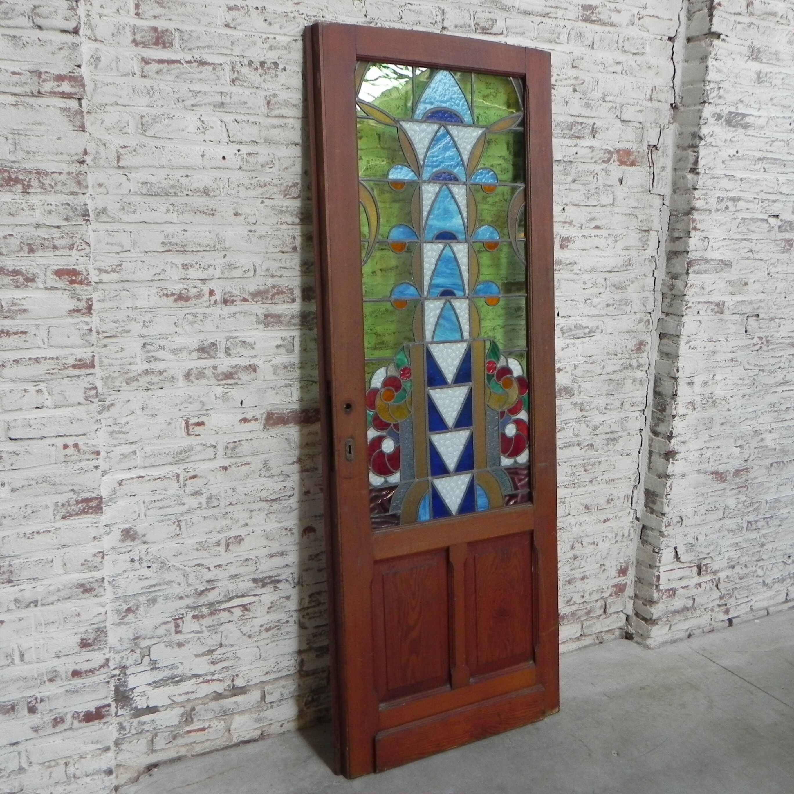 Art Deco stained glass door