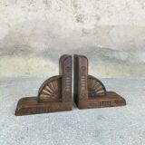 Pair of wooden bookends