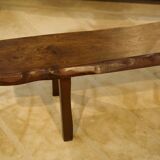 Brutalist elm bench by Aranjou, 1950s
