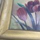 Peinture , huile sur toile, fleurs, tulipes, signé,
