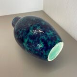 Pottery fat lava multi-color floor vase made by Scheurich, 1970s