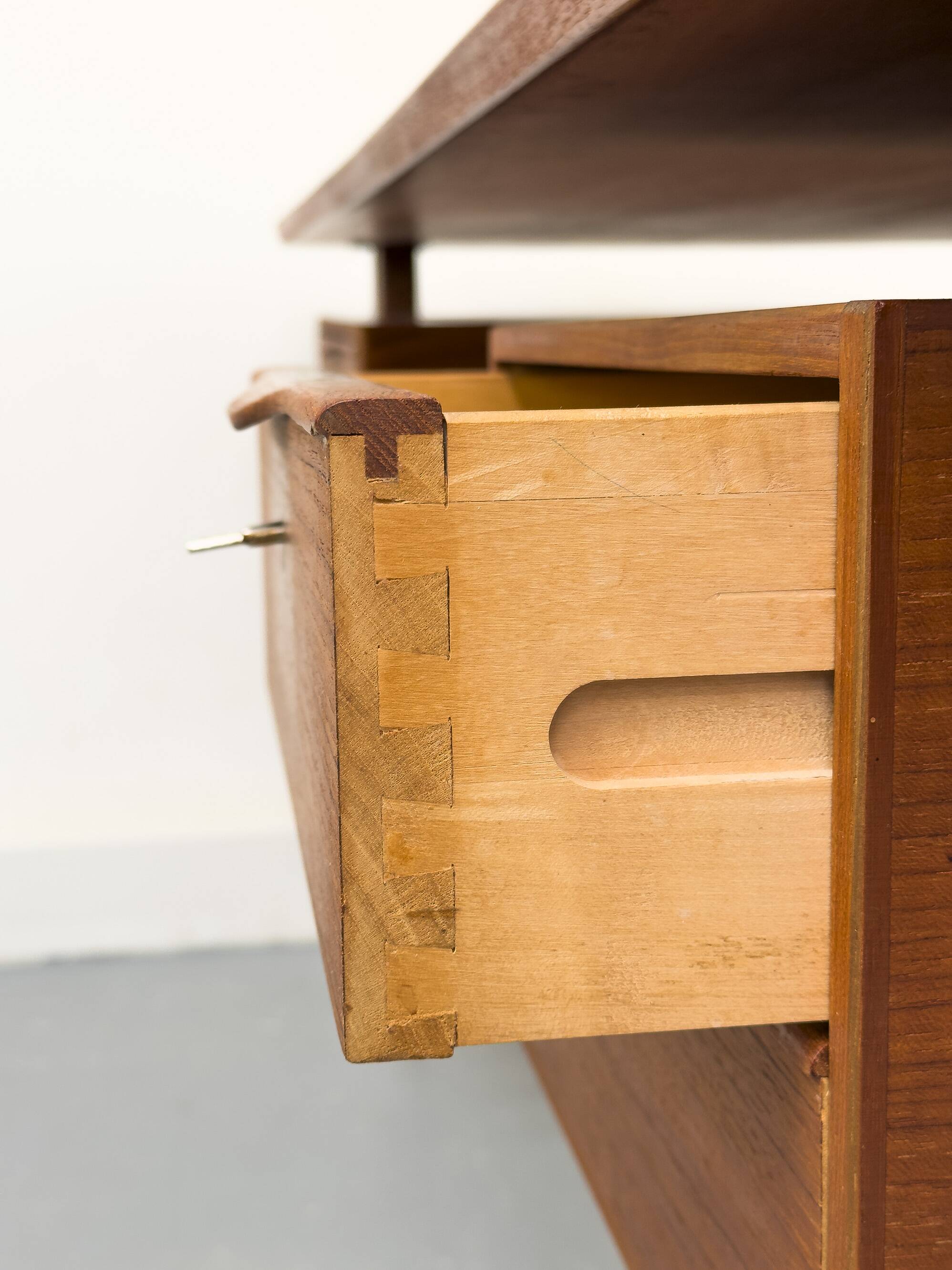 Danish Teak Desk with Drawers by H. Jørgensen for Fredericia, 1960s