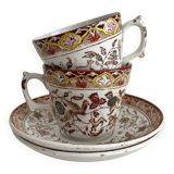 2 polychrome ironstone coffee cups Choisy le Roi