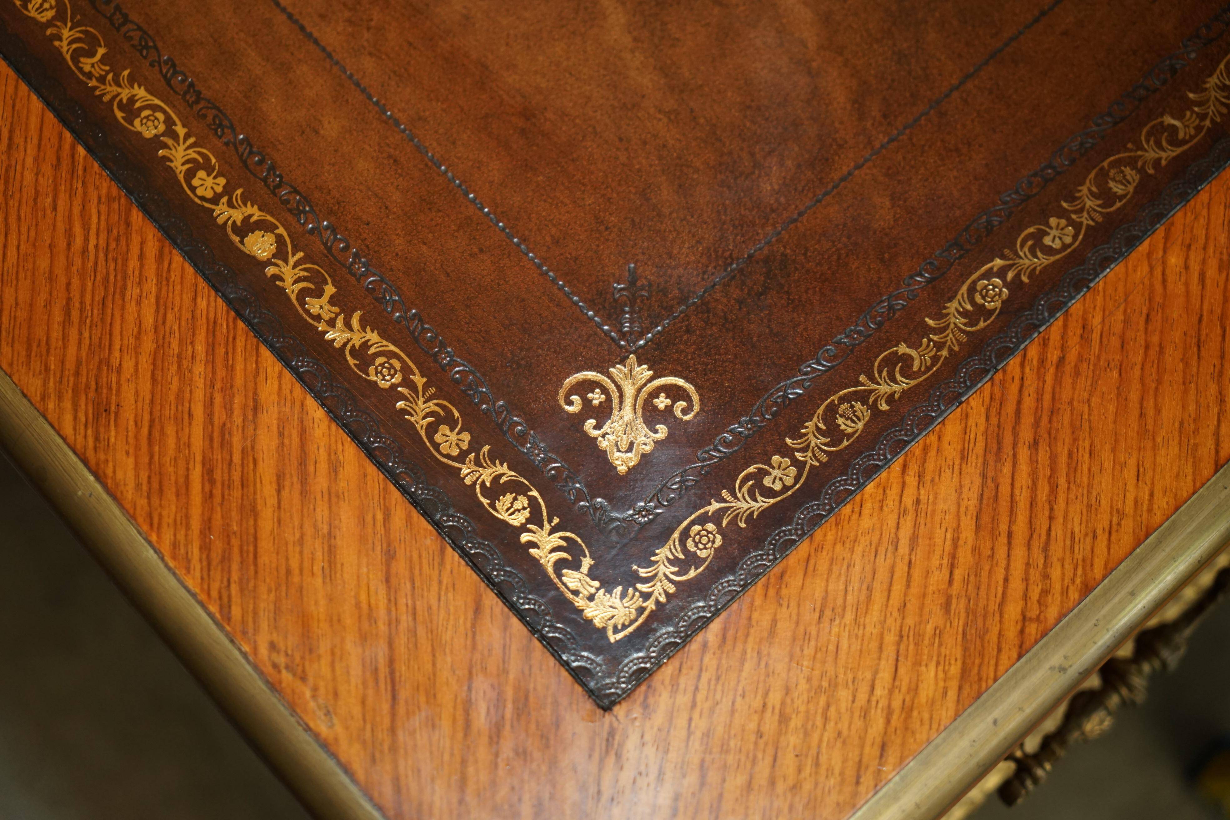 Restored Louis XVI Flat Desk Decorated with Ormolu Late 19th Century