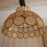 Hanging lamp brass and mother of pearl