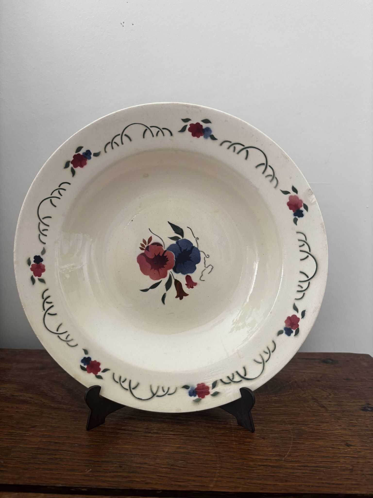 Set of two antique deep plates HBCM Montereau Villefranche.