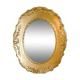 Miroir ovale doré vintage à moulures fleuries