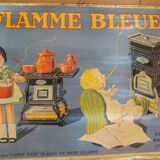 Affiche lithographiée flamme bleu