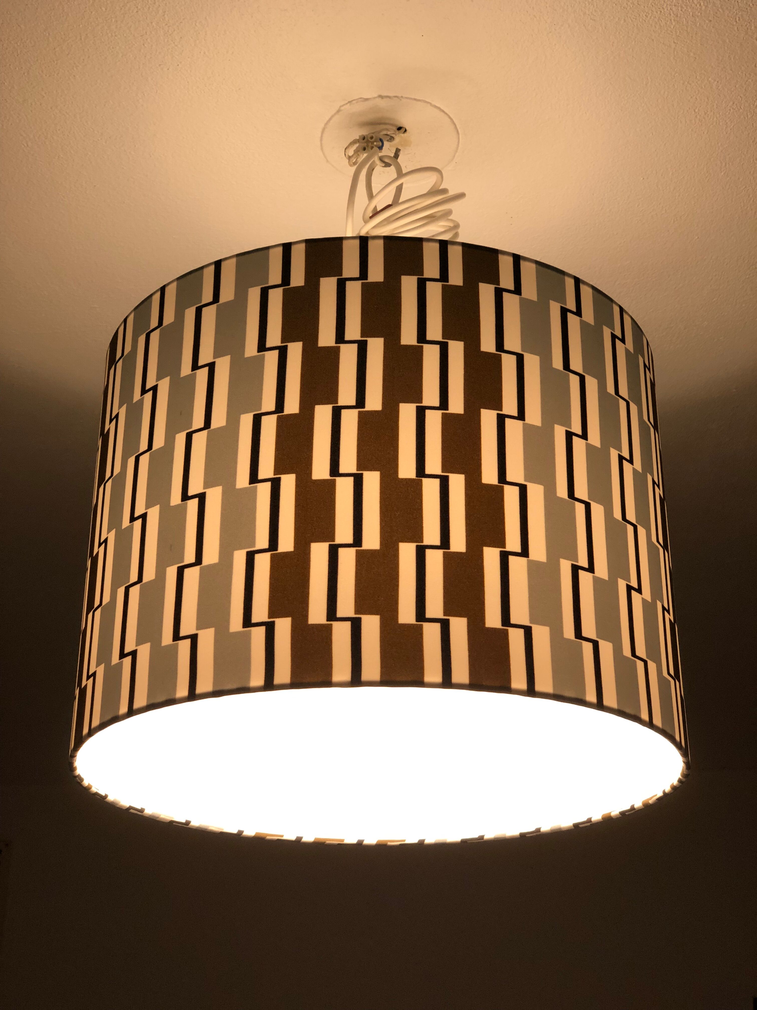 Fortress lampshade - vintage fabric