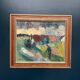Huile sur toile suédoise – « Fermes » par Arnold William Pedersen