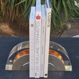 Plexi chrome metal bookends in the 70s