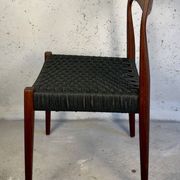 Dining chair – Teak and black Danish cord, 1960